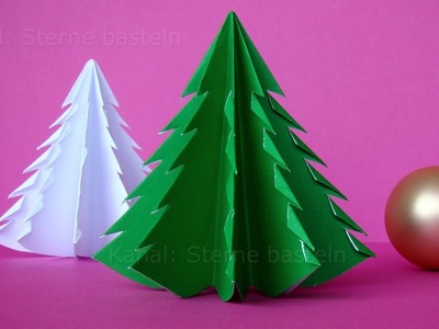 Weihnachten basteln: Tannenbaum basteln mit Papier - Weihnachtsdeko Ideen selber machen - DIY