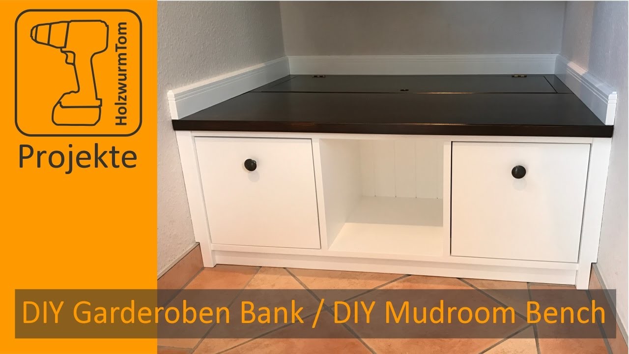 DIY Garderoben Bank. DIY Mudroom Storage Bench (with english subtitle)