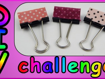 DIY washi tape challenge back to school | Büroklemmen | Heftklammern | Paper clamps
