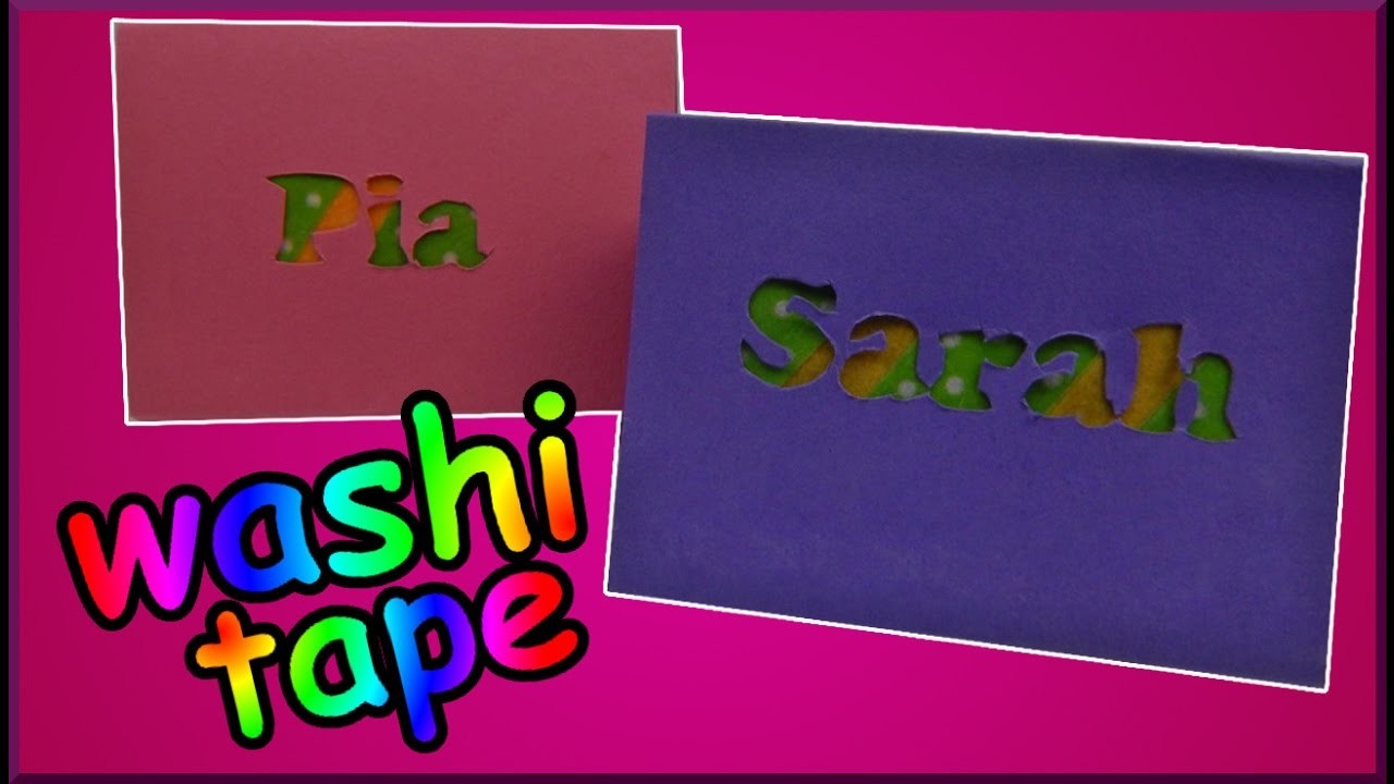 DIY washi tape challenge | Tischkarten Namensschild | Place card | name tag |