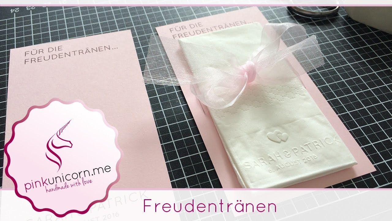 Freudentränen Taschentücher basteln | Hochzeitsdeko | DIY Bastelideen | Anleitung | PinkUnicorn.me