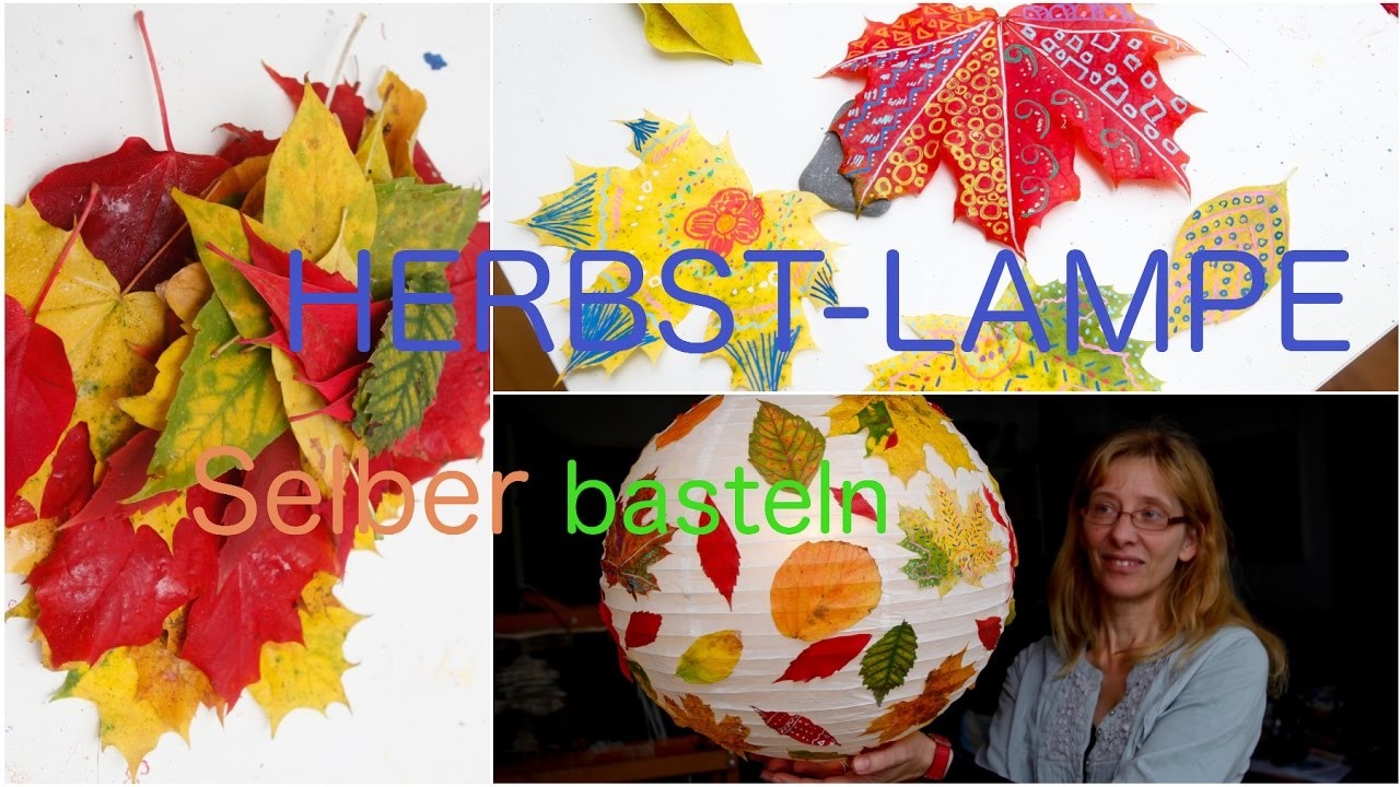 Herbstlampe selber basteln DIY Autumn Lamp