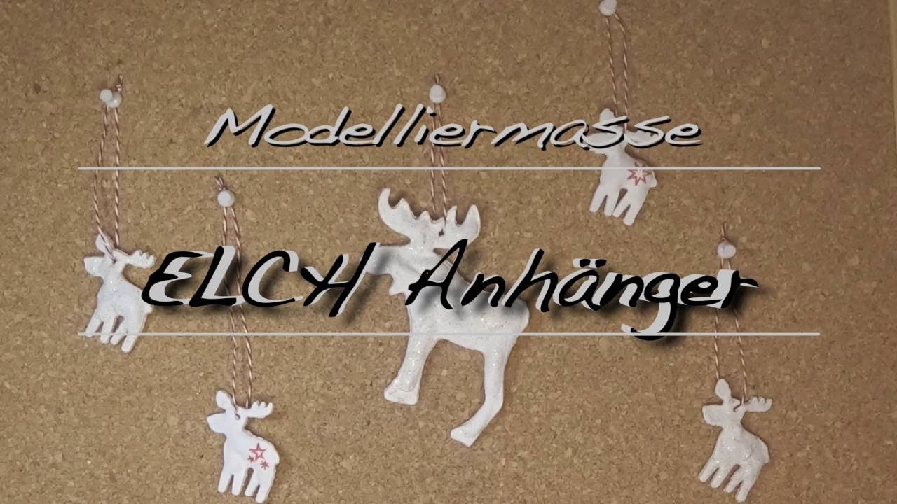 Anhänger Elche aus Modelliermasse (lufttrocknend) Weihnachtsbaum Shabby Chic DIY