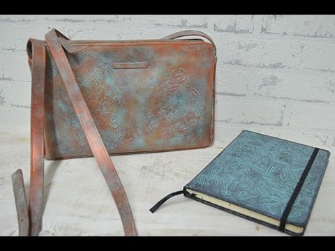 DIY Leder und Kunstleder upcycling mit Color-up und Beton Effekt Paste