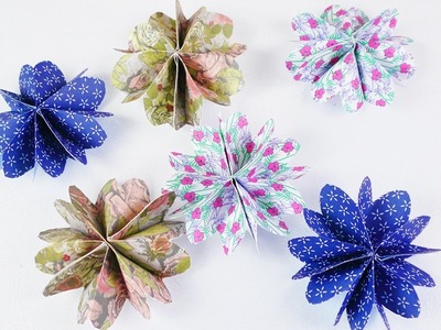 Süße Blumen ganz einfach selber machen | DIY Idee mit Papier | Schöne Deko Idee mit Musterpapier