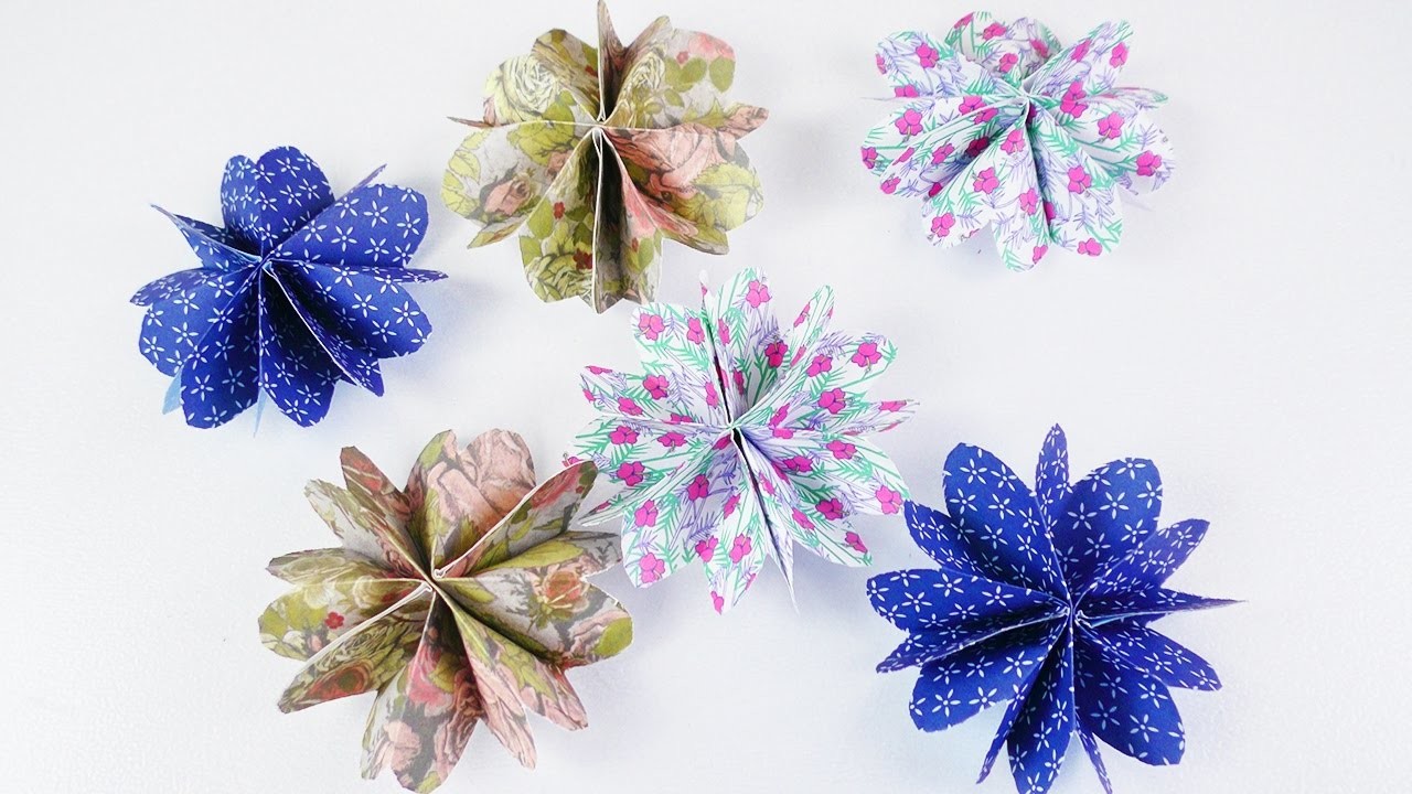 Süße Blumen ganz einfach selber machen | DIY Idee mit Papier | Schöne Deko Idee mit Musterpapier