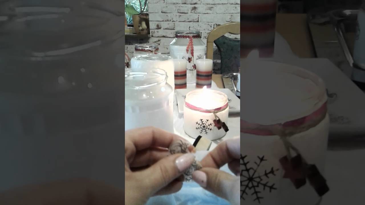 Windlicht aus einem Gurkenglas basteln, DIY, Upcycling zur Weihnachtszeit