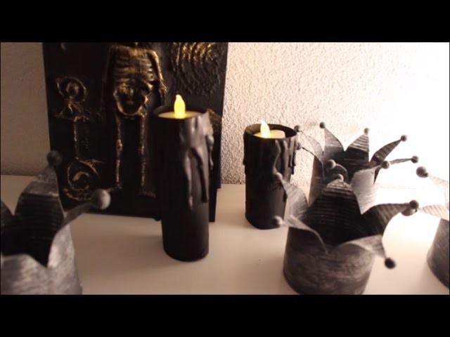 DIY Halloween: Tropfende Kerzen basteln - Anleitung