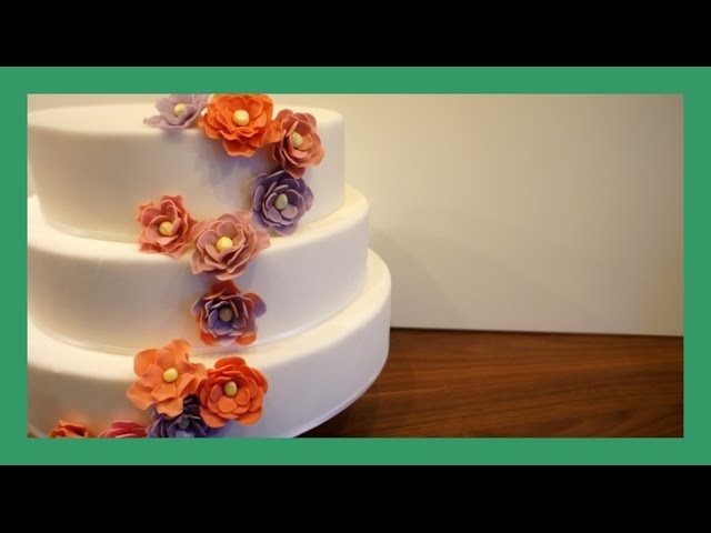 Einfache Fondant Blume - Anfängerfreundlich - Tipps zur Montage an der Torte - von Kuchenfee