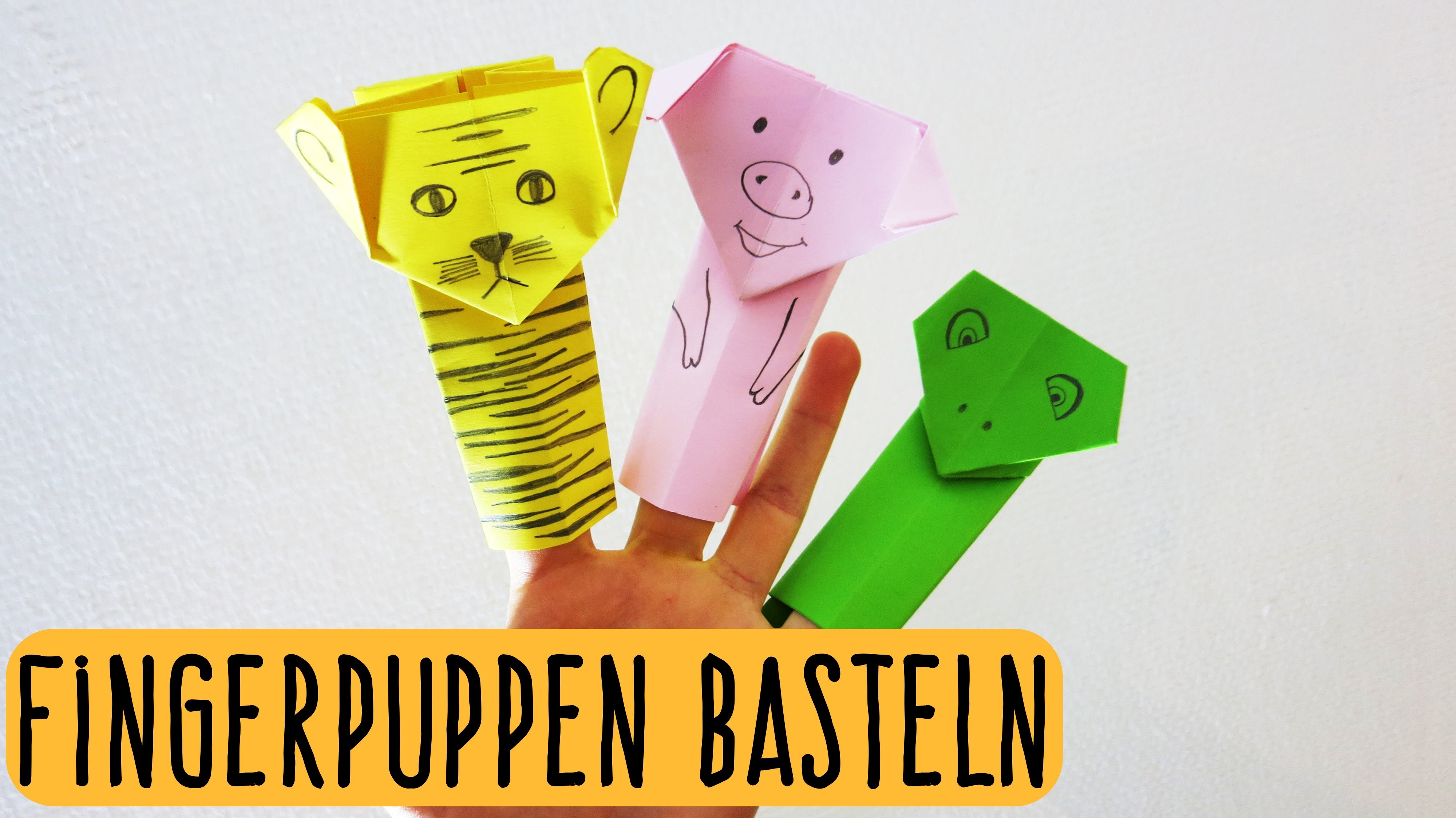 Fingerpuppen aus Papier basteln | falten | Origami | Kindertipp | Easy Kids Crafts
