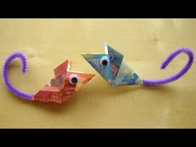 Geldschein falten Maus - Maus mit Geld falten - Geldgeschenke basteln - Hochzeit - Origami