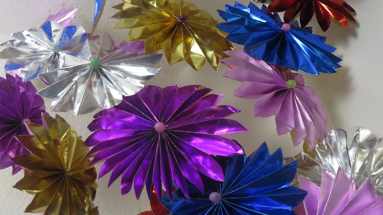 DIY : Große Blumen aus Bastelfolie, super Party Deko ❁ Deko Ideen mit Flora-Shop
