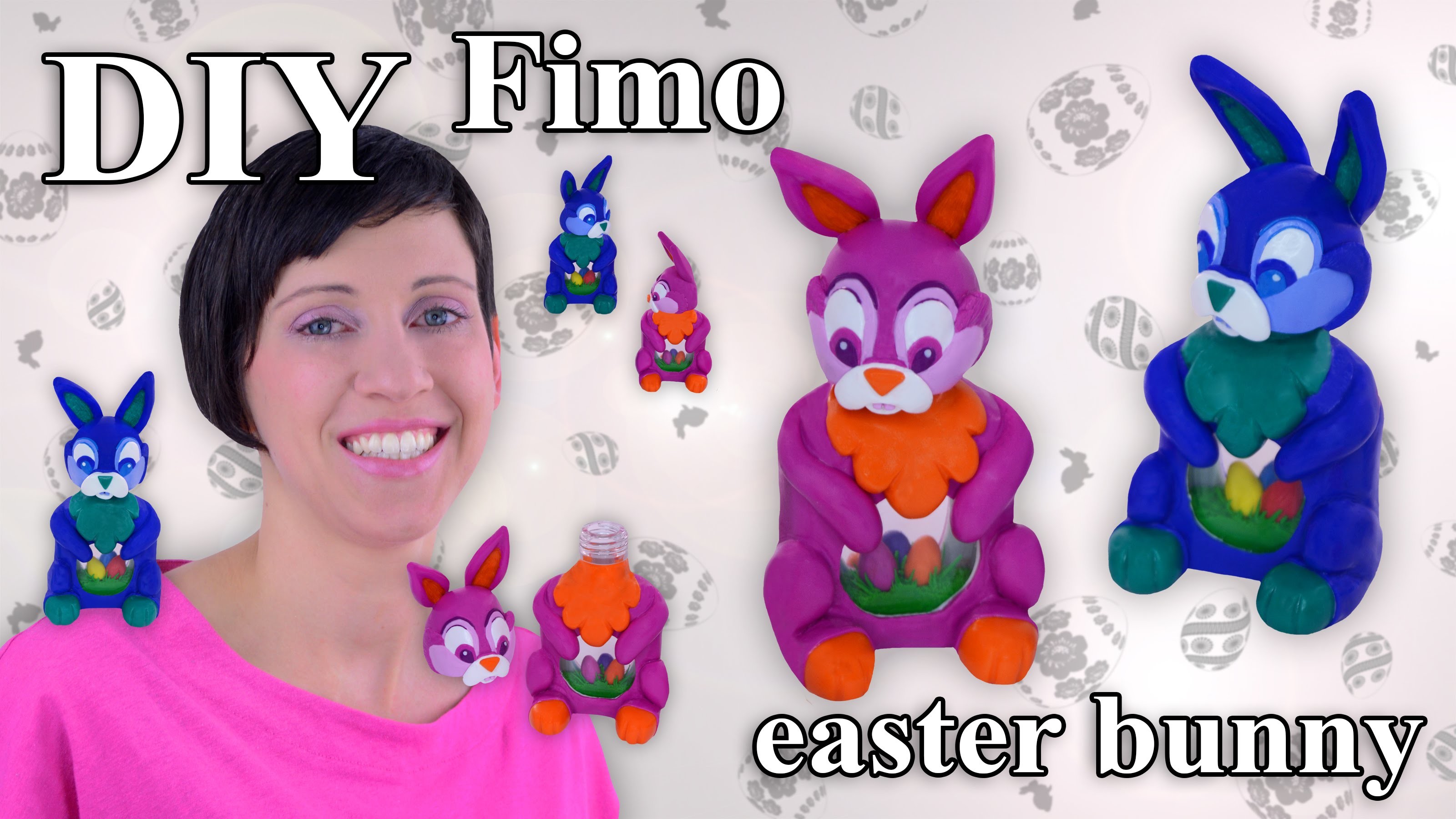 FIMO Osterhase: Polymer Clay Easter Bunny - Tutorial [HD.DE] (EN-Sub)