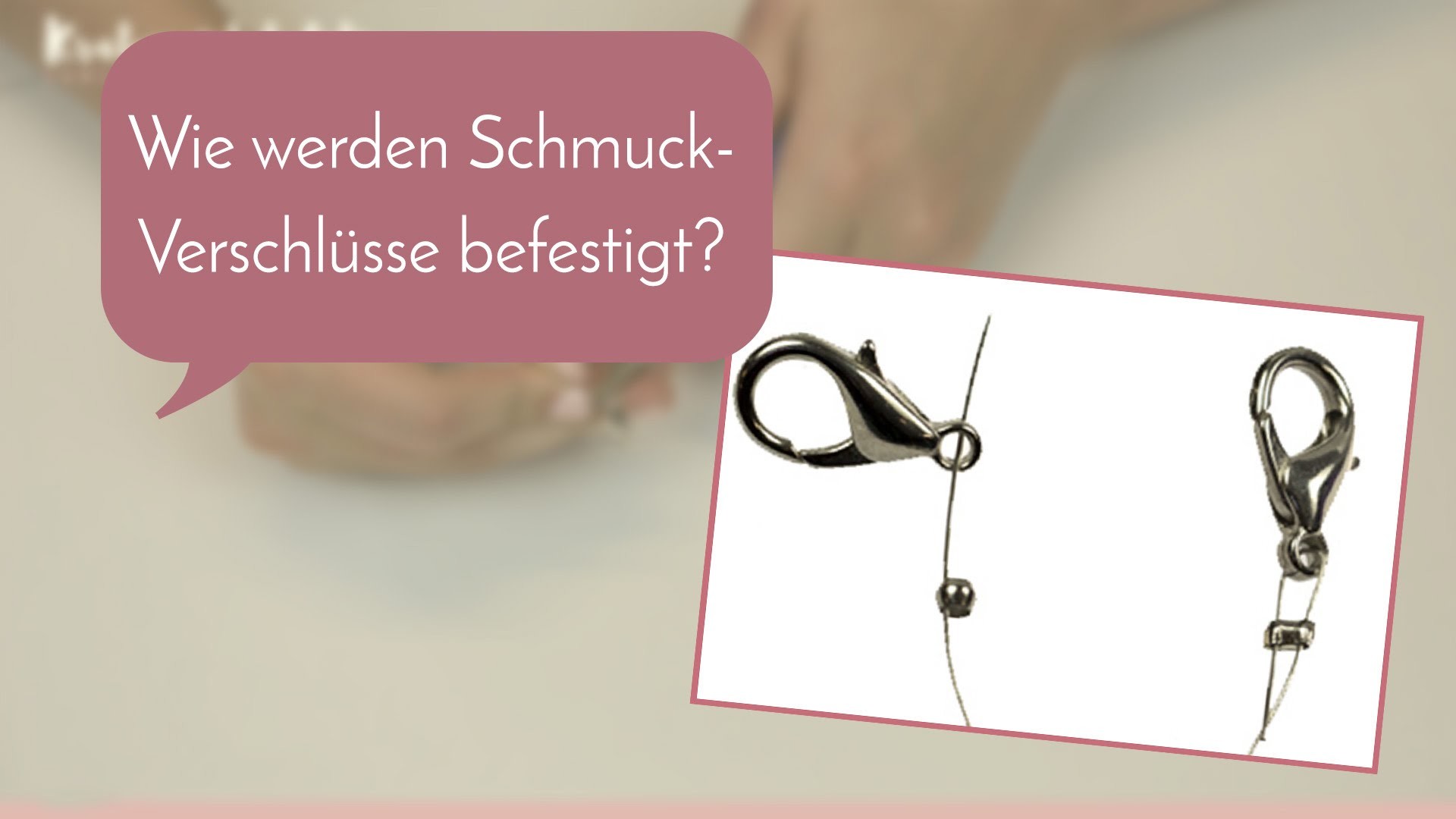 Schmuck machen mit Perlenladen Online - Verschlüsse befestigen