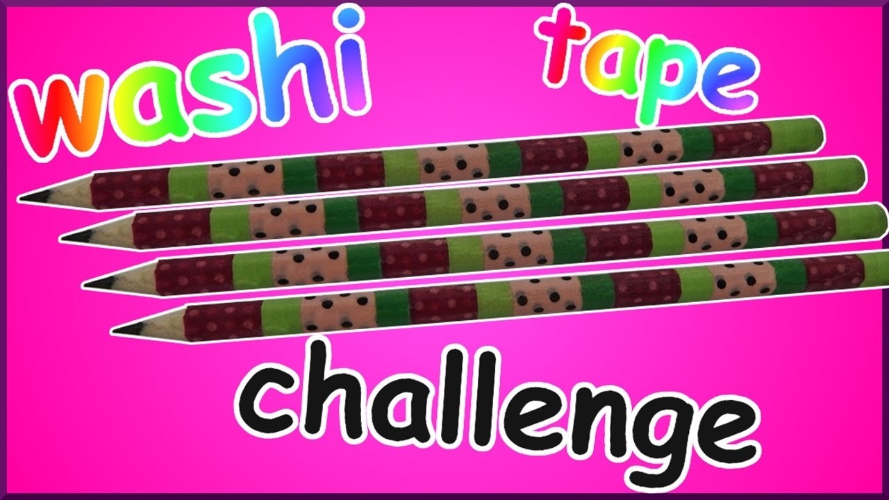 DIY washi tape challenge | Stift verzieren | Back to school | Decorating a pencil | school supplies