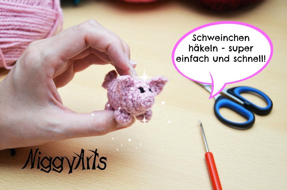 NiggyArts -  Niedliches Schweinchen häkeln super einfach und schnell