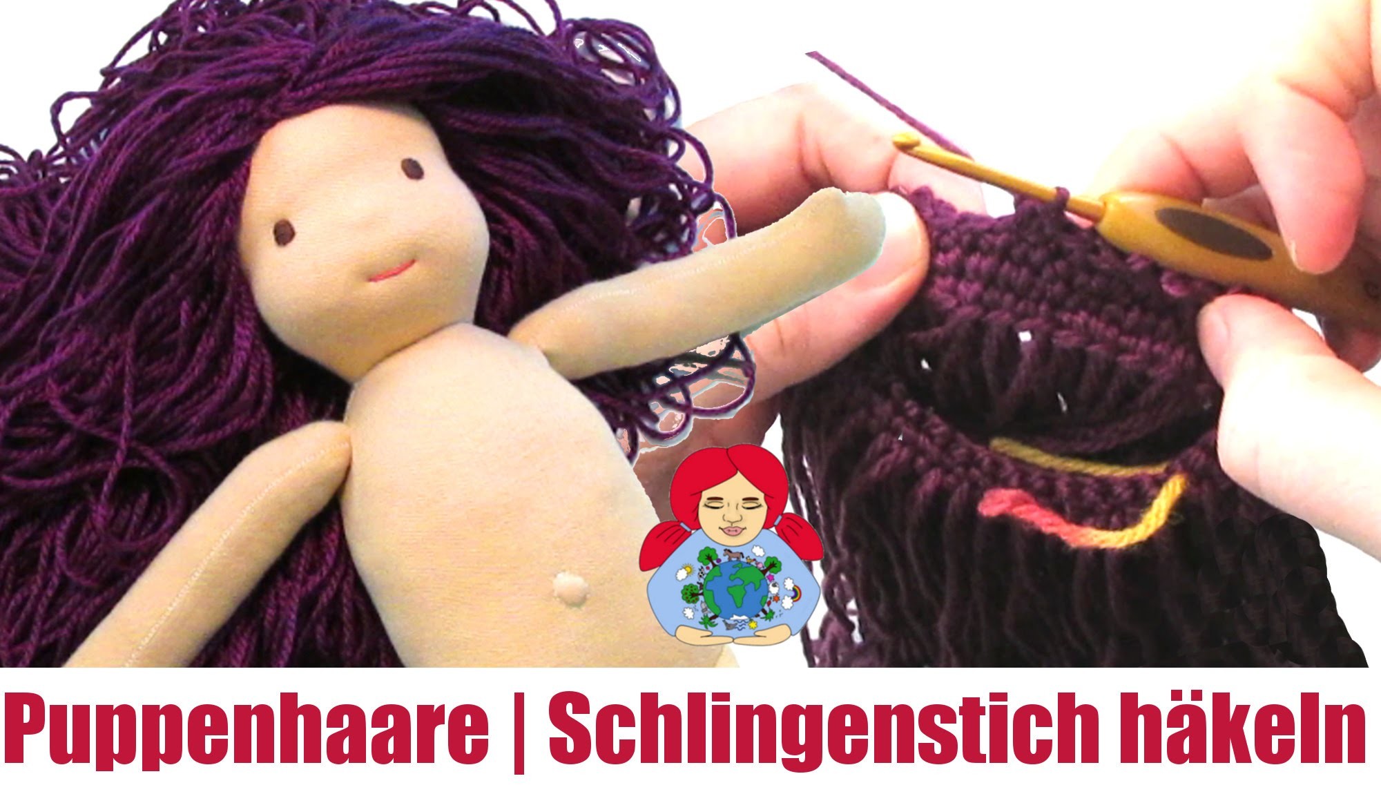 DIY | Puppenhaare im Schlingenstich häkeln | Sami Doll Tutorials