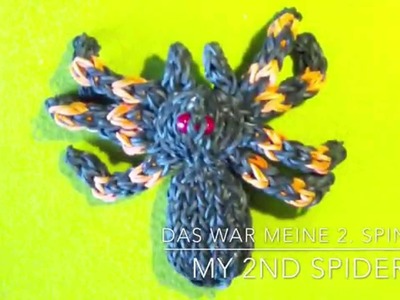 Raibow Loom 3D Spinne. Spider with english subtitles - Lachtäubchen Loom