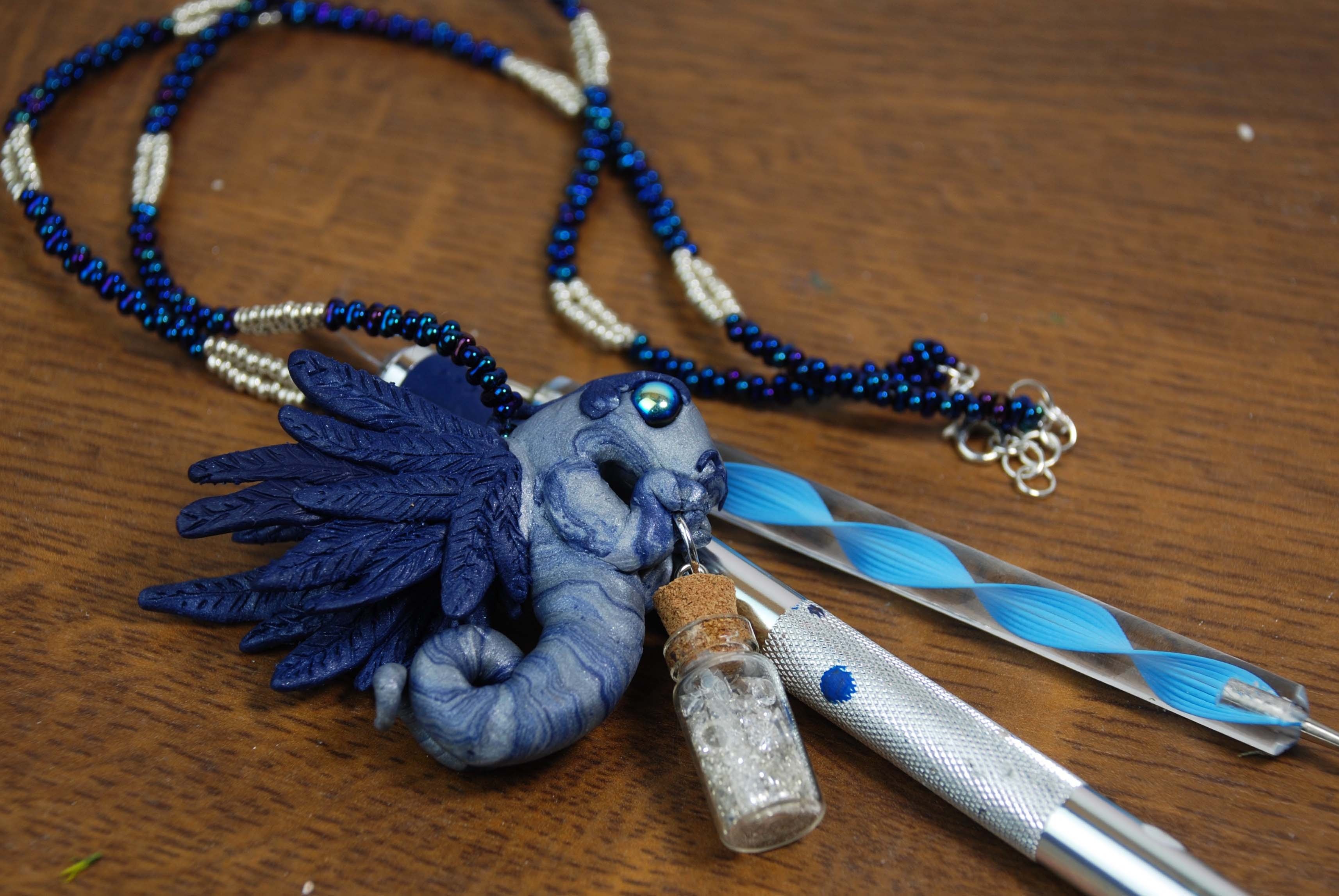 Fimo Halskette - Wächterdrache