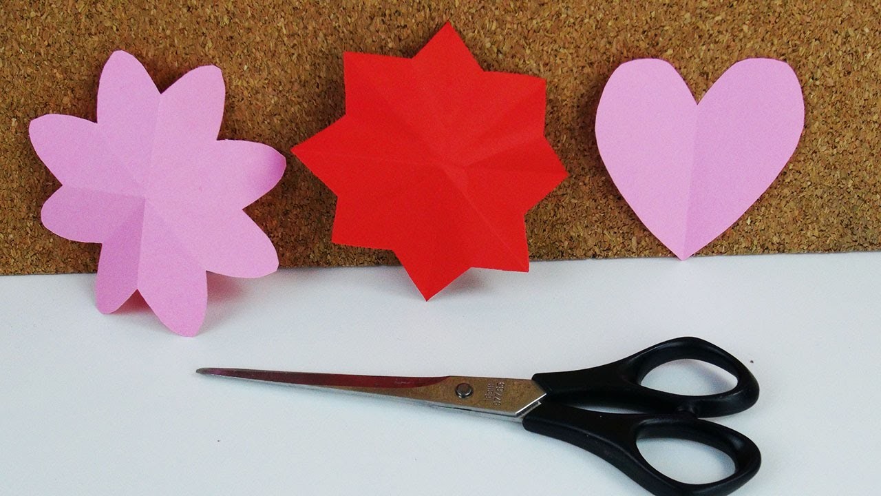 DIY Sterne, Herzen & Blumen ganz einfach schneiden und selber machen | DIY Bastelideen für Kinder