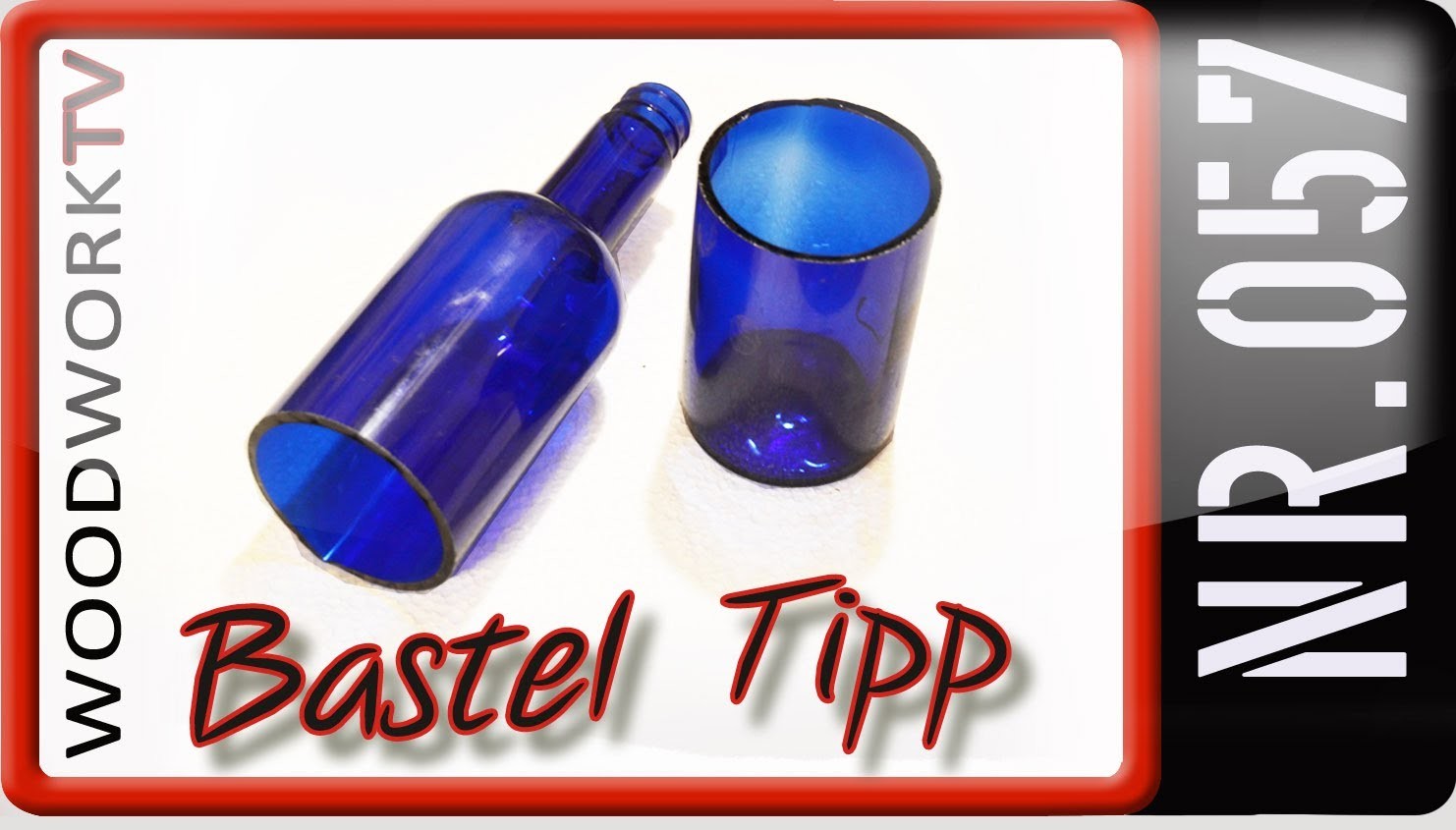 Glas- Wein- Sekt- Milch- Flasche trennen schneiden halbieren