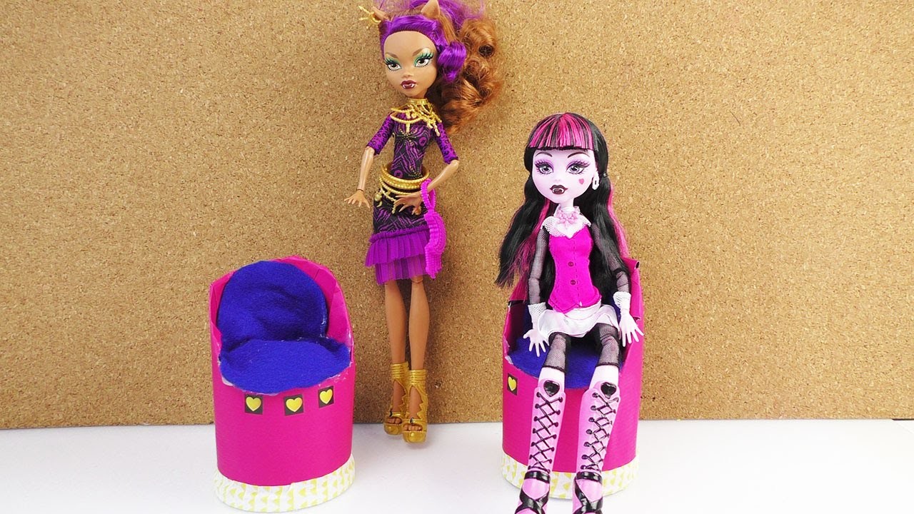 Sessel für Barbie und Monster High Puppen selber machen | Sessel aus Chipsdosen | Bauanleitung
