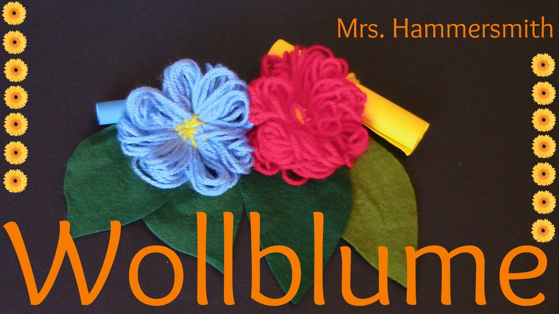 DIY Wollblume Mrs. Hammersmith