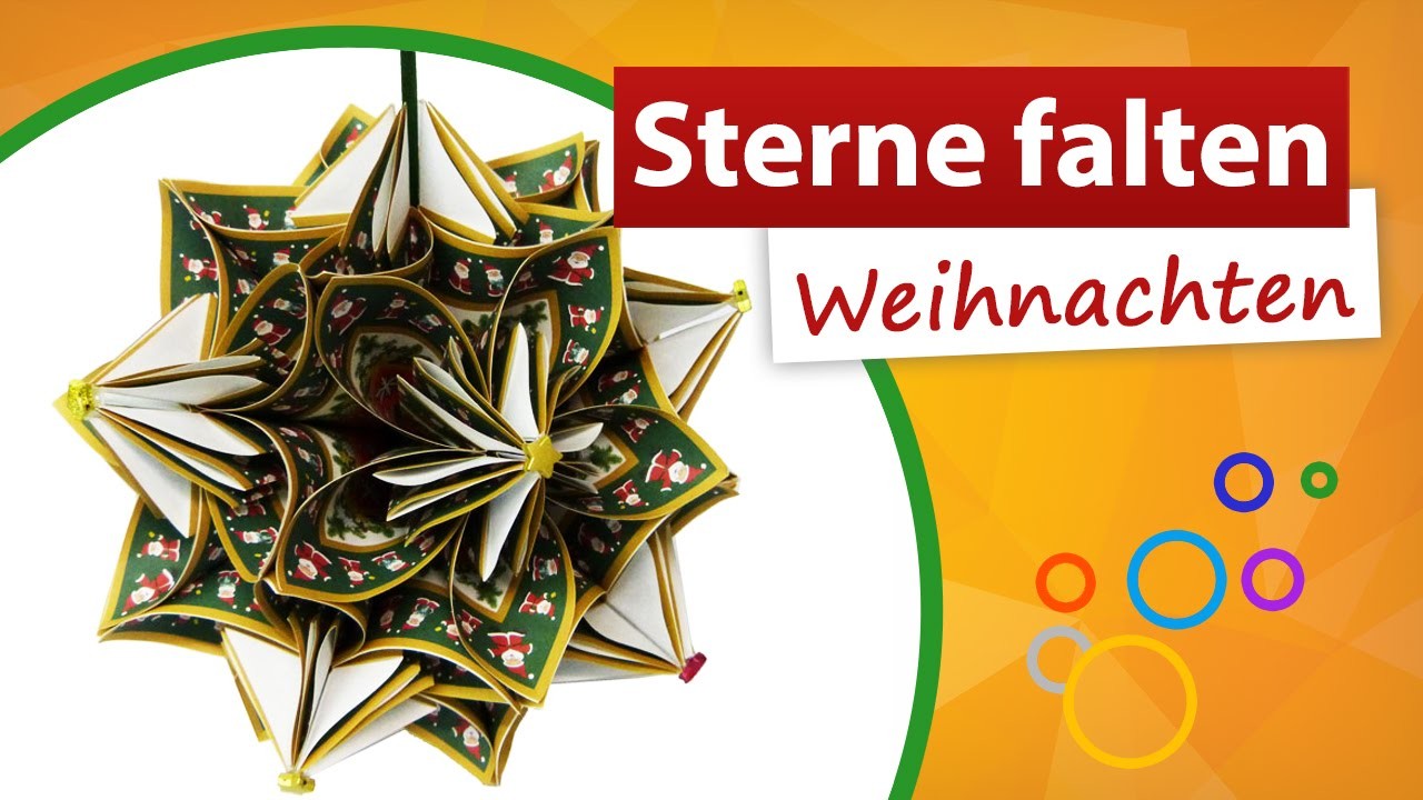 ★ Sterne falten Weihnachten ★ Sternendekoration fürs Fenster - trendmarkt24