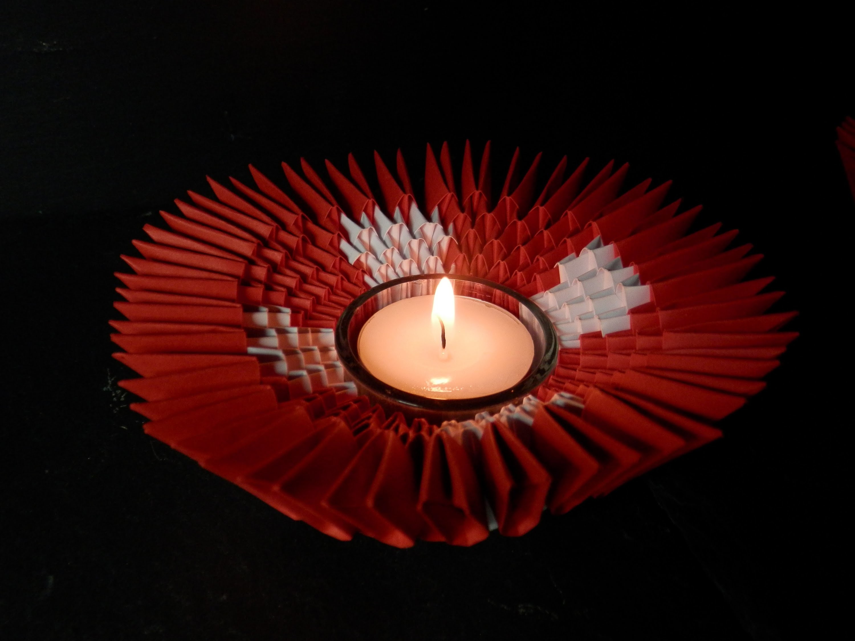 , 1.August Teelicht, 3D Origami