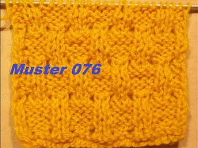 Muster 076 zweiseitig*Stricken lernen* Muster für Pullover Strickjacke Mütze*Tutorial Handarbeit