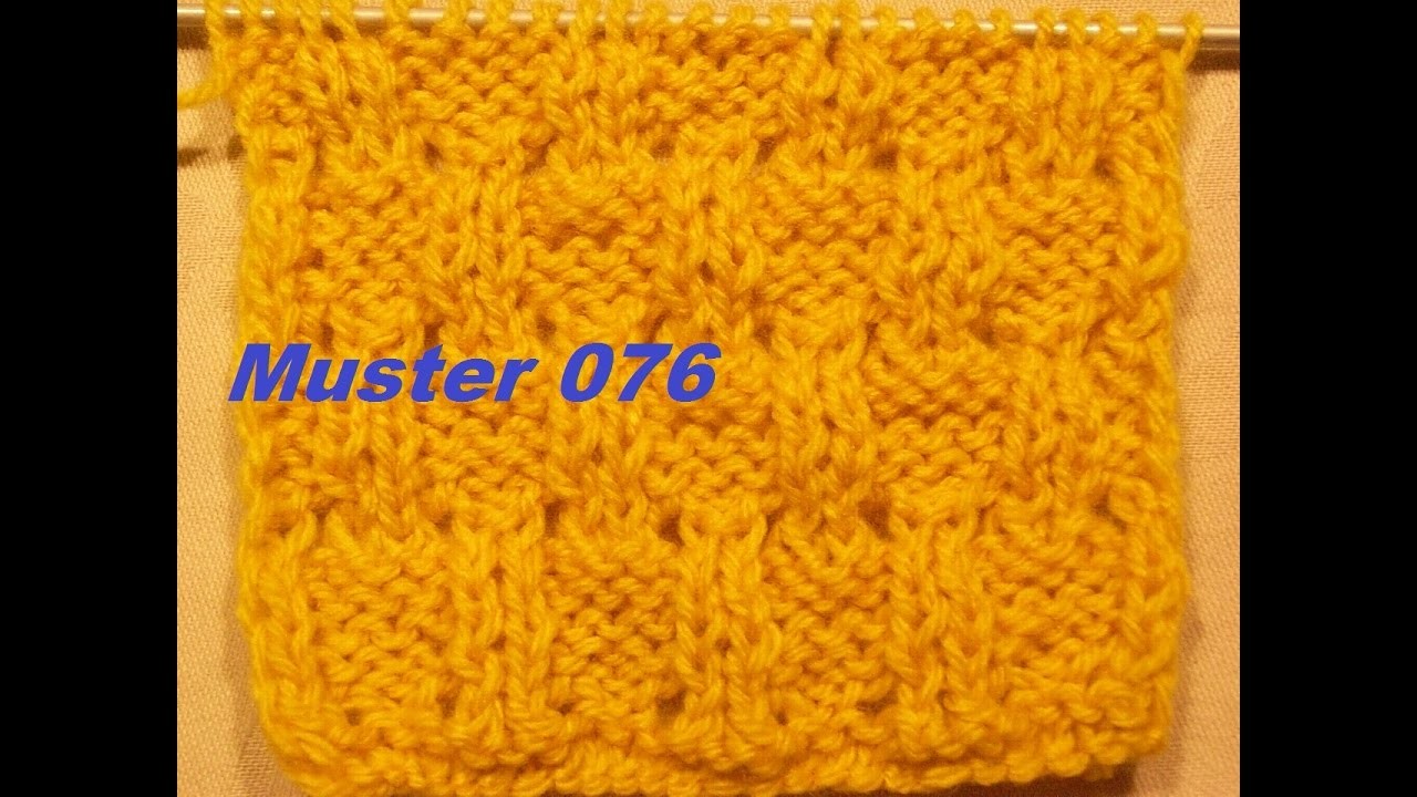 Muster 076 zweiseitig*Stricken lernen* Muster für Pullover Strickjacke Mütze*Tutorial Handarbeit