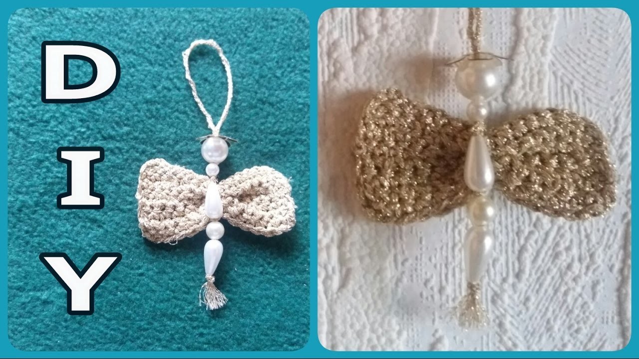 Perlen - Engel mit gehäkelten Flügeln • DIY  * Julebuergerfee