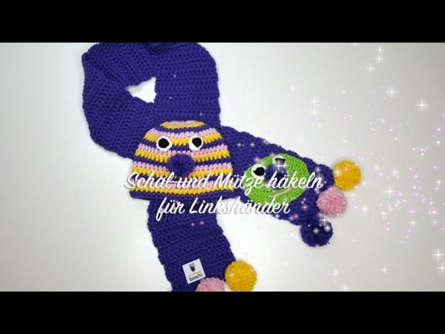 Schal und Mütze häkeln für Linkshänder - Myboshi Isehara Kindermütze und Schal Häkelanleitung