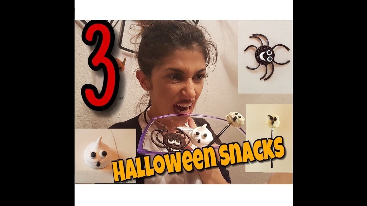 3 Halloween SNACK Ideen einfach & schnell selber machen | DiY Tutorial Anleitung Halloween Snacks