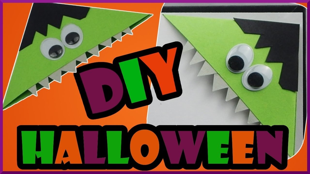 DIY Halloween | Back to school | Bückerecke Lesezeichen Monster | Bookmark monster