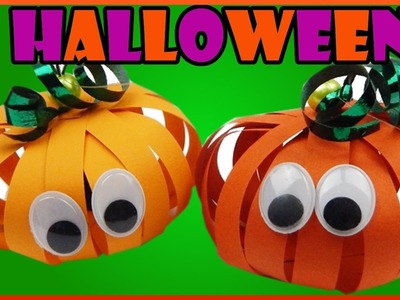 DIY Halloween | Papier Kürbis Girlande basteln | paper pumpkin garland | Jack o lantern