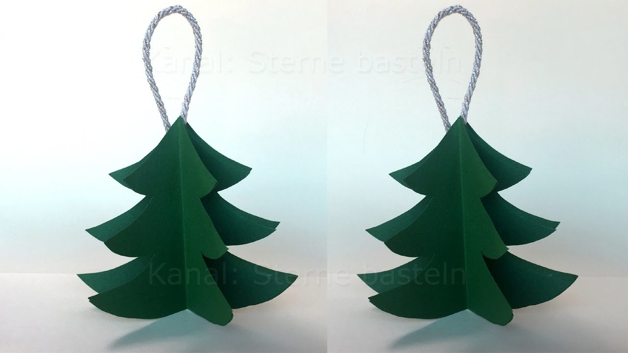 Weihnachten basteln - DIY Weihnachtsbaum  falten - Weihnachtsdeko - Weihnachtsschmuck
