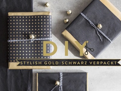 Weihnachtsgeschenke gold-schwarz | WESTWING DIY-Tipps