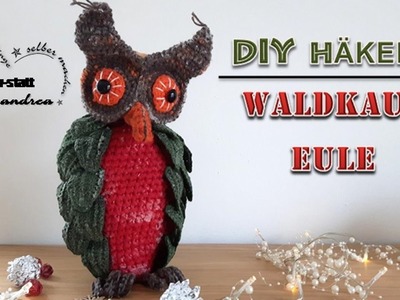 DIY Häkeln - Waldkauz Eule. DIY Crochet - Wood Brown Owl
