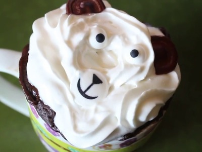 How to VEGAN mug cake Tassenkuchen DIY kawaii teddy bear Tutorial