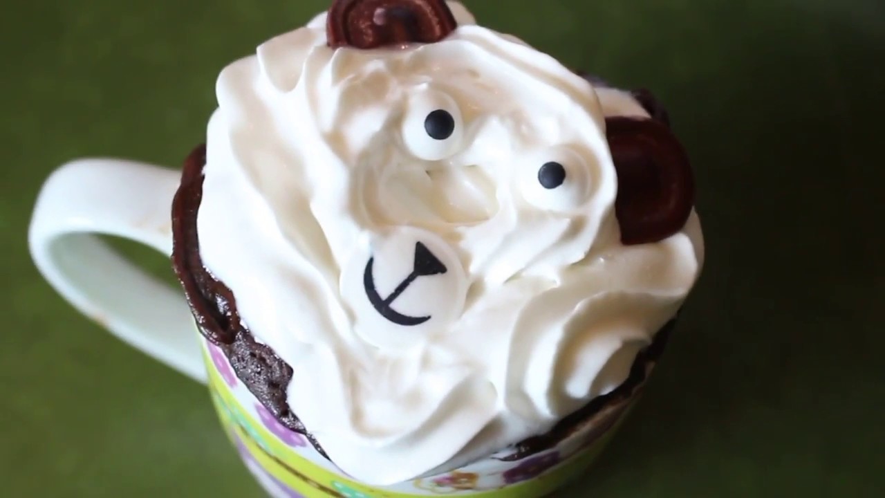 How to VEGAN mug cake Tassenkuchen DIY kawaii teddy bear Tutorial
