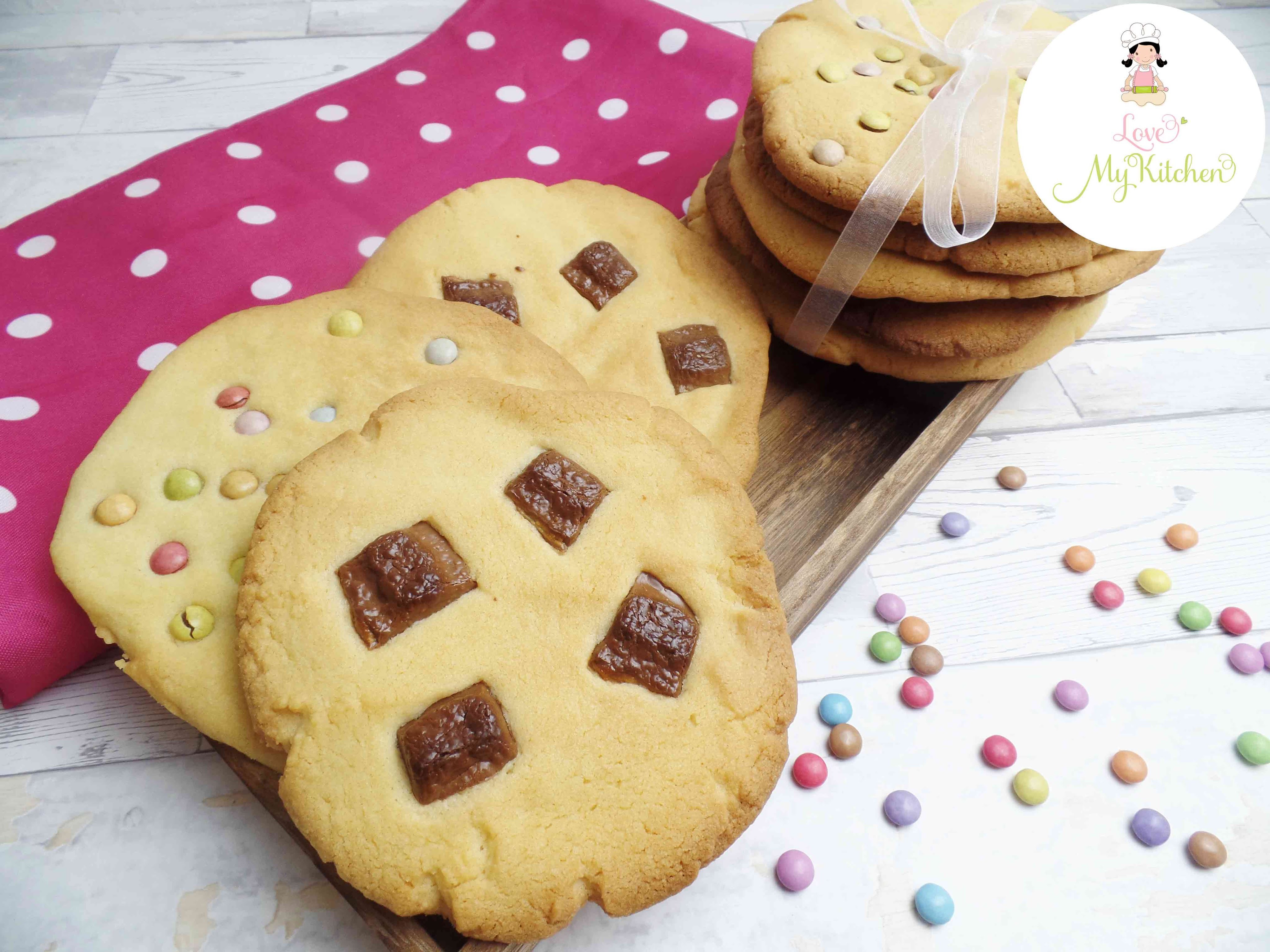 DIY | Jumbo Cookies | XXL Kekse | Kinderriegel Kekse | Cookie mit Smarties