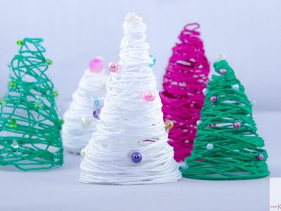 DIY Weihnachtsbäume aus Wolle  (einfach und schnell)