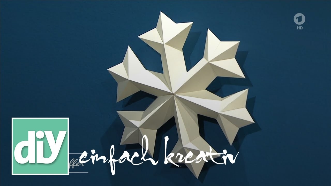 Eiskristall aus Papier | DIY einfach kreativ
