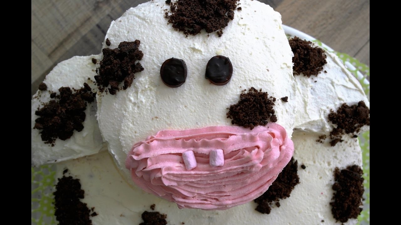 Kuh Torte selber backen! Einfache Kindergeburtstagstorte!How to make a cow cake!