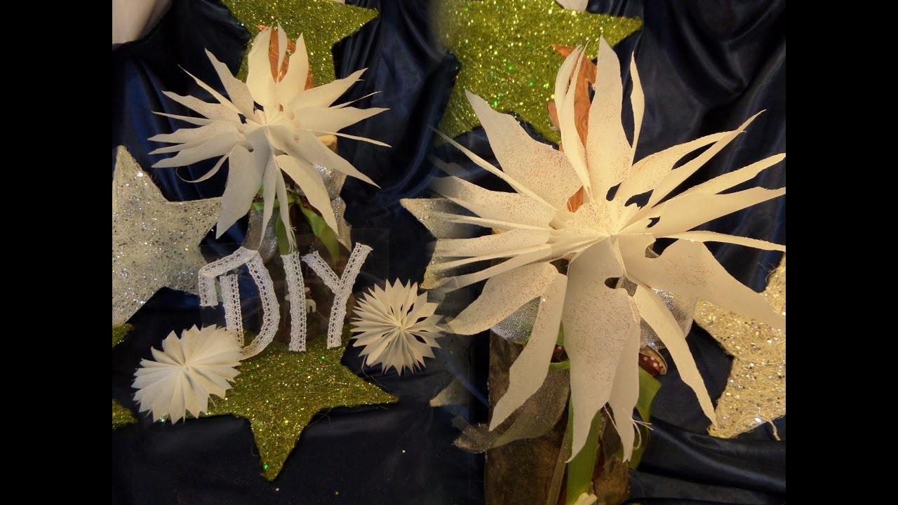 DIY by kekaplauderei: BASTELIDEE Butterbrotpapier -STERN mit Glitzer SELBER MACHEN; Kinder-Basteln