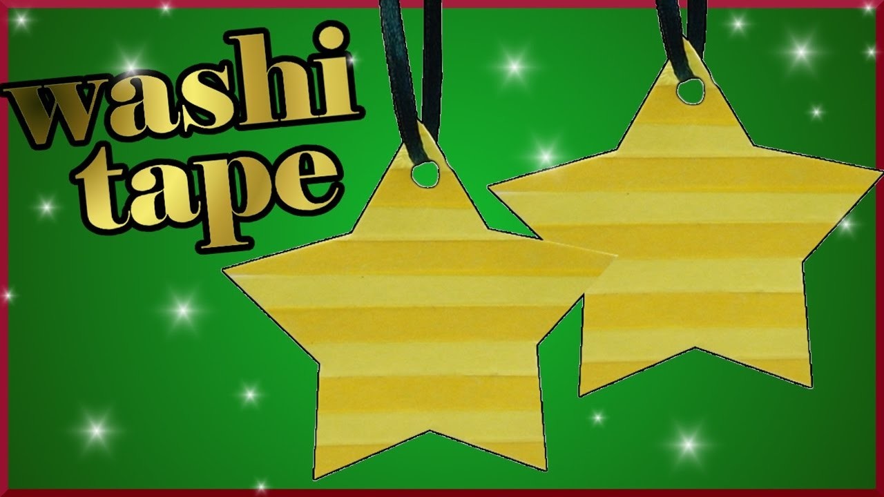 DIY washi tape challenge xmas | Christbaumschmuck | Stern basteln | Christmas tree star ornament