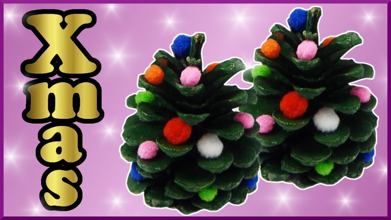 DIY xmas | Tannenbäume aus Tannenzapfen basteln | Christmas trees made out of pine.fir cones
