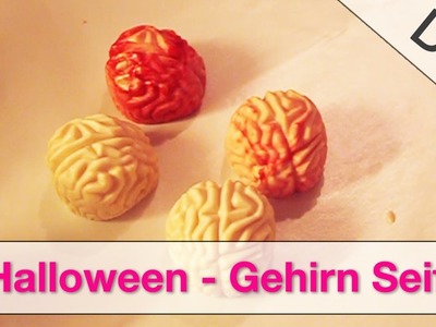 DIY Bastelidee - Halloween Gehirn Seife selber machen in Gießform