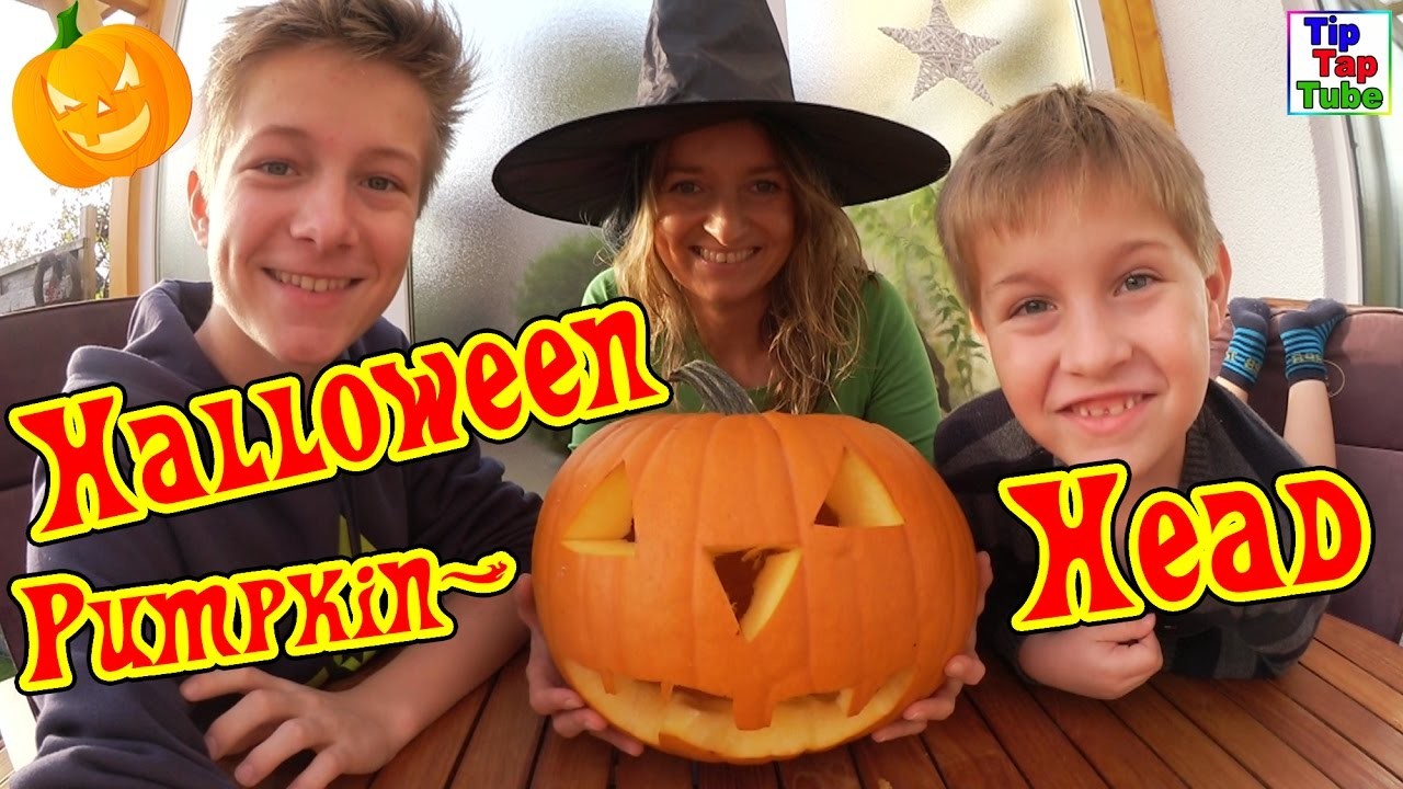 Halloween Kürbis basteln - Vorbereitung auf Halloween - Pumpkin Head DIY TipTapTube Vlog